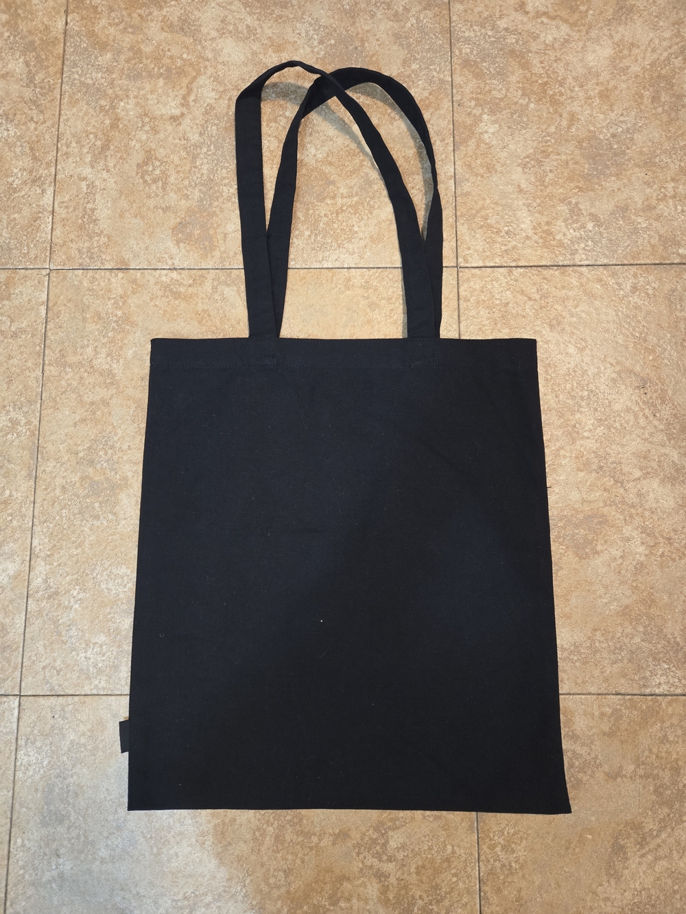 Black Canvas Tote with Colorful 'Rather Be Quilting' Graphic - Picture 2 of 6